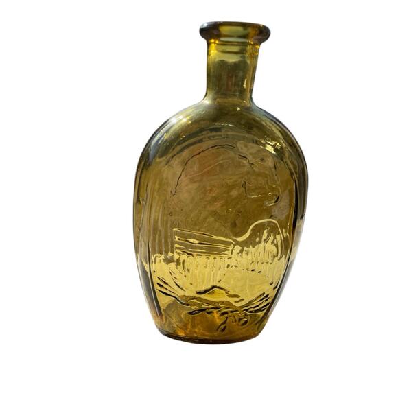 Vintage,American Eagle Decanter ,Lady Liberty 8 3/4''Golden Yellow, Bicentennial - Picture 6 of 11